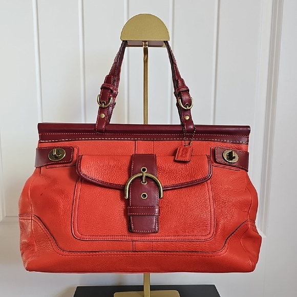 Coach Handbags - Coach Vintage Rare 2004 Soho Dowel Top Leather Satchel Limited Edition